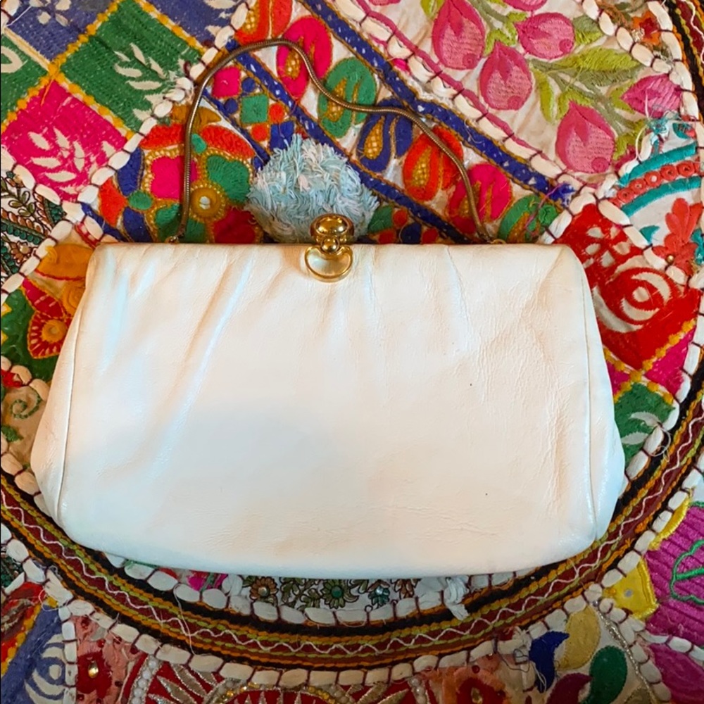 Antique white purse